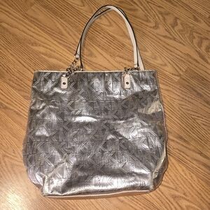 Rose Gold Metallic Jet Set Tote